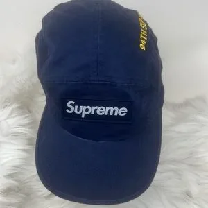 Supreme washed nylon cap navy Supreme Military Cap - Blue | Editorialist main image 4